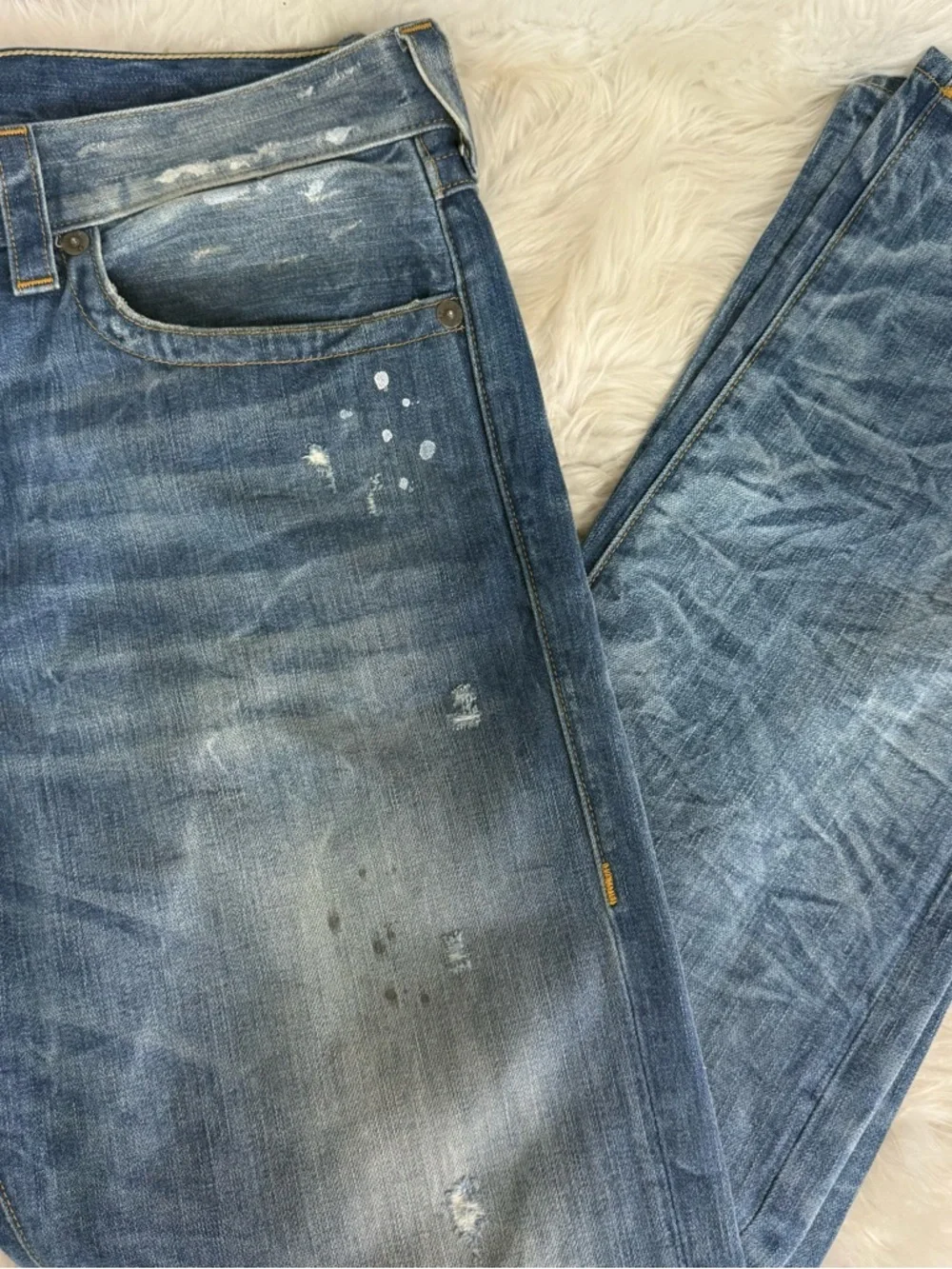 True Religion Geno Relaxed Slim Jeans Men’s 36x35 Distressed USA